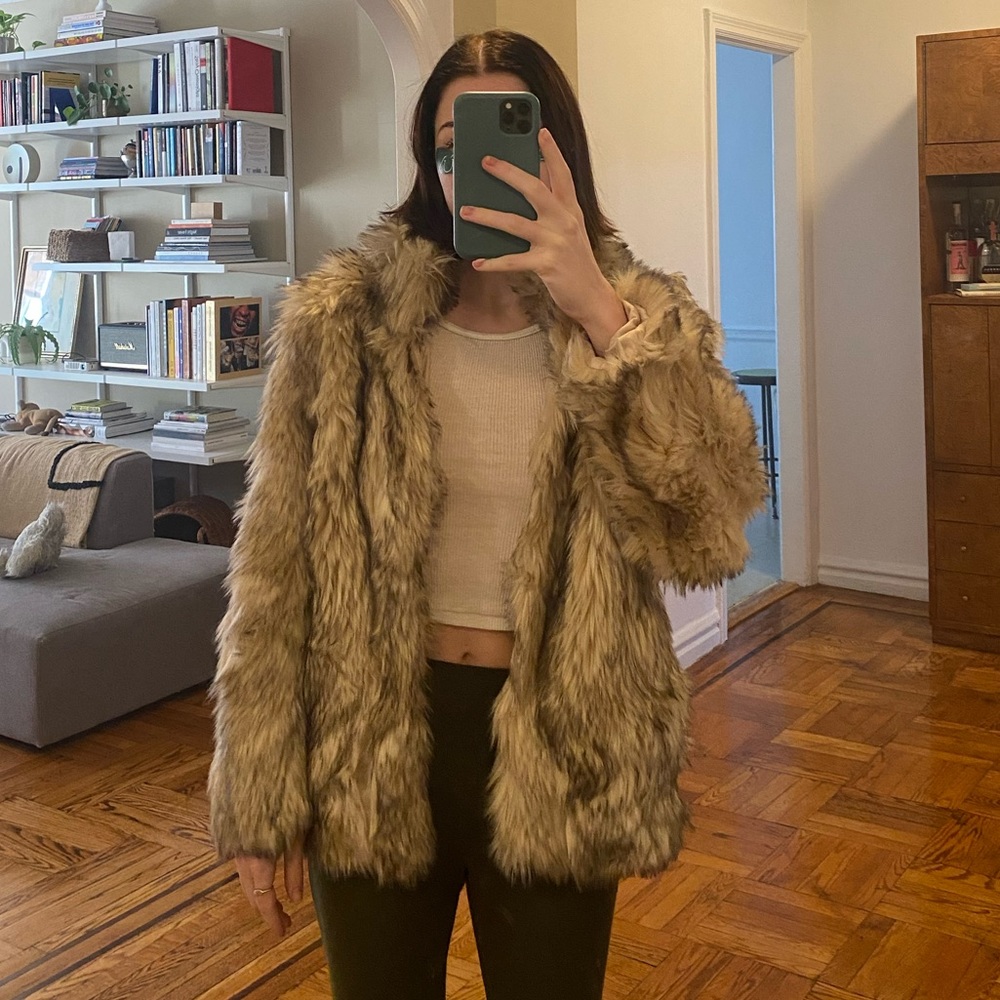 Topshop faux fur coat